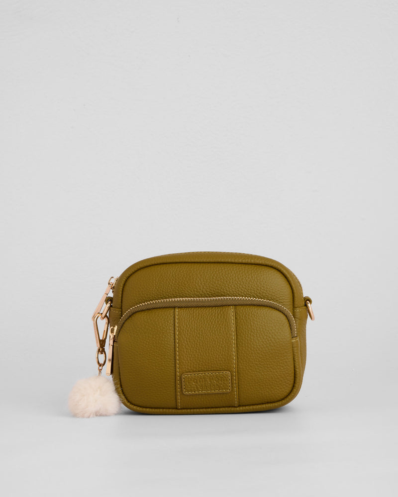 Original Mini Bag Olive Green & Accessories-Pom Pom London