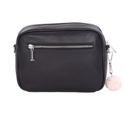 Original Plus Bag Black SILVER HARDWARE-Pom Pom London