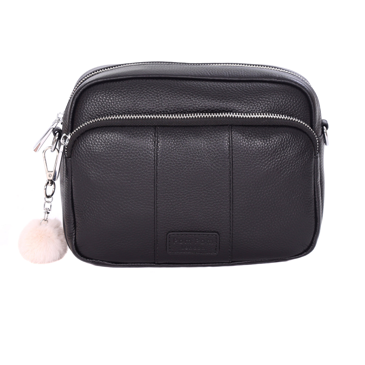 Original Plus Bag Black SILVER HARDWARE-Pom Pom London