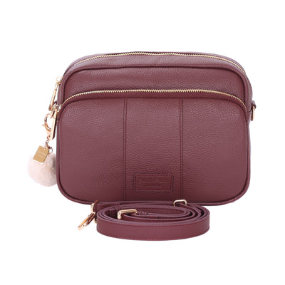 Original Plus Bag Deep Burgundy & Accessories-Pom Pom London