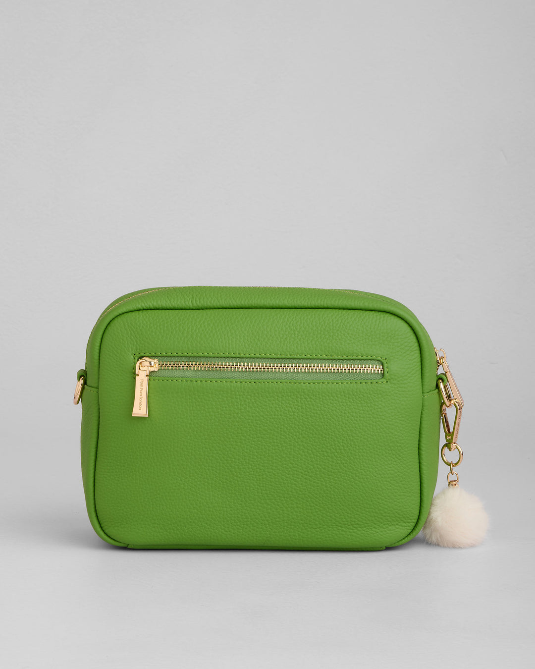 Frog Green Large Leather Crossbody Bag | Pom Pom London
