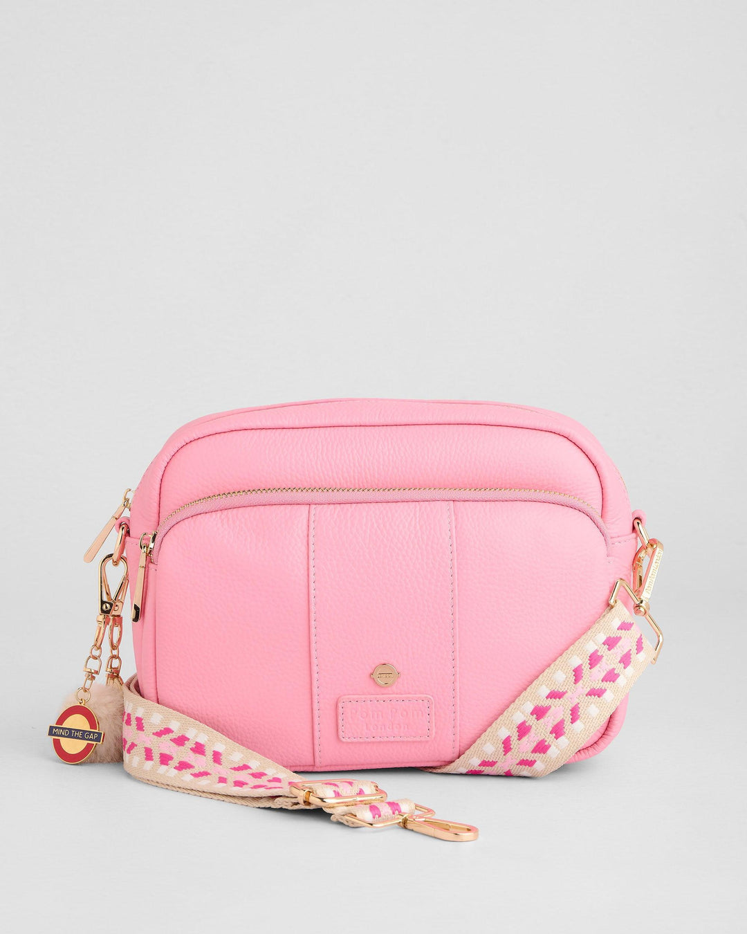Pom Pom London Original Plus - Leather Crossbody Bag In