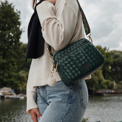 Original Plus Bag Lattice Green & Accessories-Pom Pom London