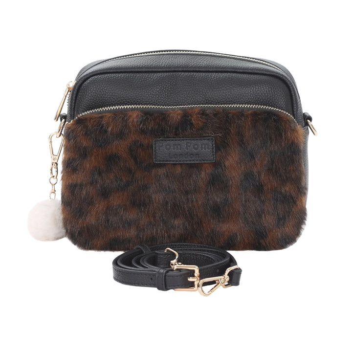 Original Plus & Accessories - Leather Crossbody Bag In Leopard