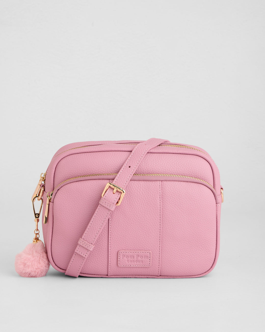 Pois ポワ　mellow cami pink Pom Pom London Original Plus - Leather Crossbody Bag In Pink