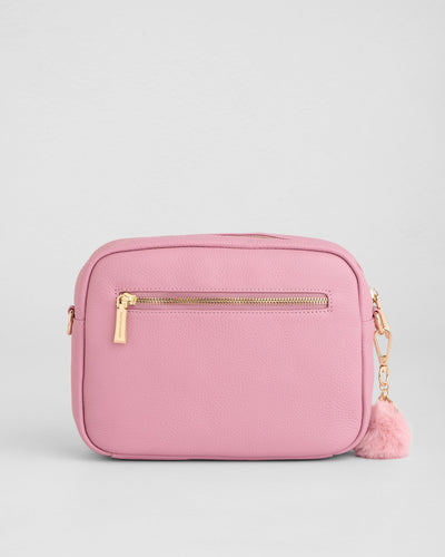 Pom Pom London Original Plus - Leather Crossbody Bag In Pink