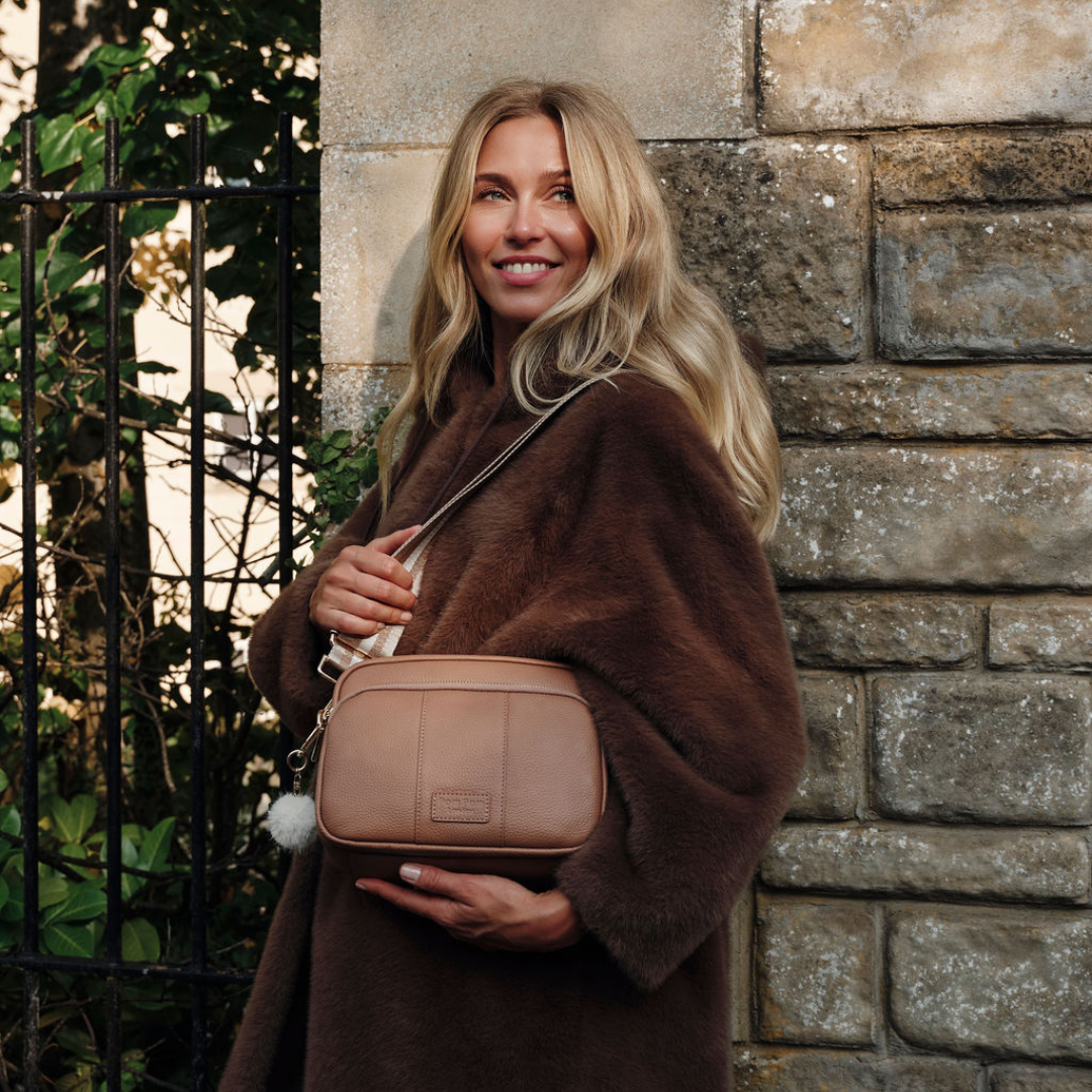 「pompom」 Pom Pom London Original Plus - Leather Crossbody Bag In Spiced Ginger