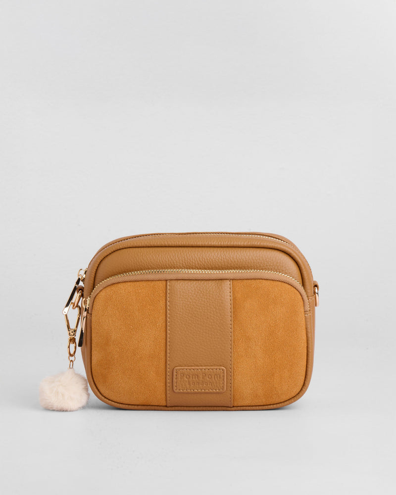 Original Suede & Leather Bag Maple-Pom Pom London