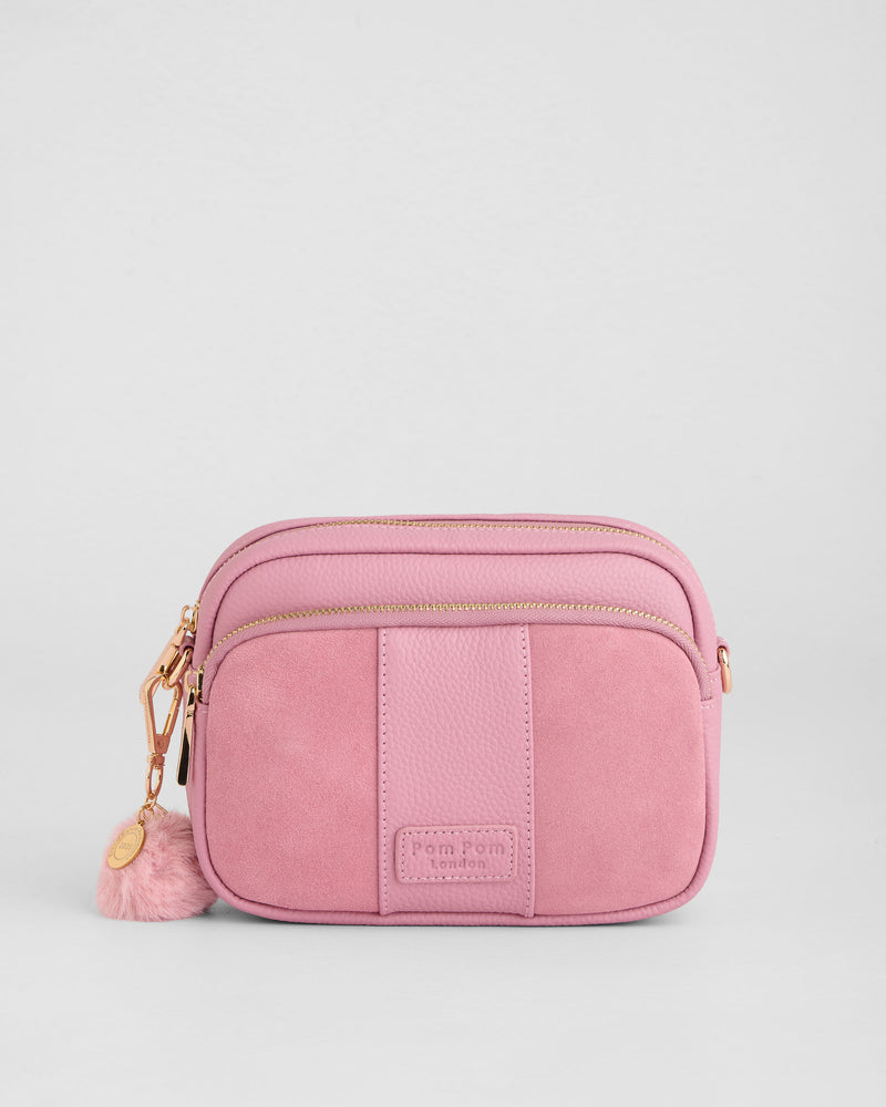 Original Suede & Leather Bag Pink-Pom Pom London
