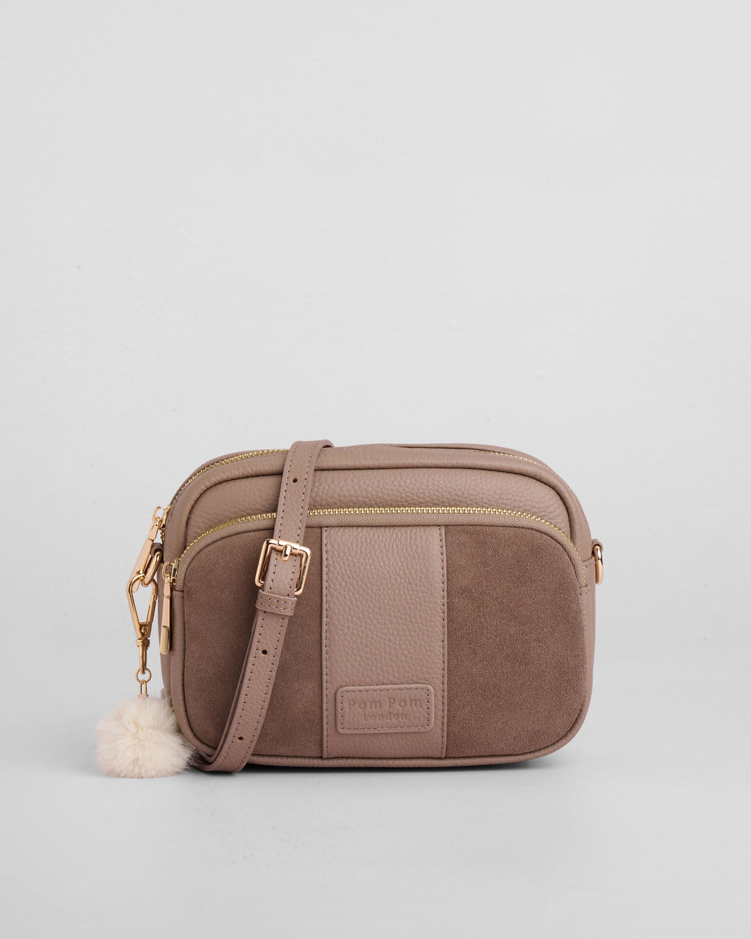 Original Suede & Leather Bag Mocha – Pom Pom London