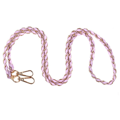 Strap Gold Chain Peony Pink Weave - Pom Pom London