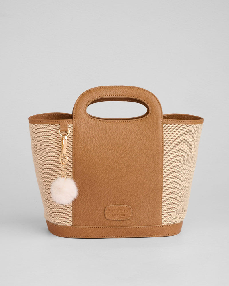 Pom Pom London Berwick Bag Canvas & Leather Maple-Pom Pom London