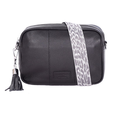 Pom Pom London City Bag Black SILVER HARDWARE-Pom Pom London