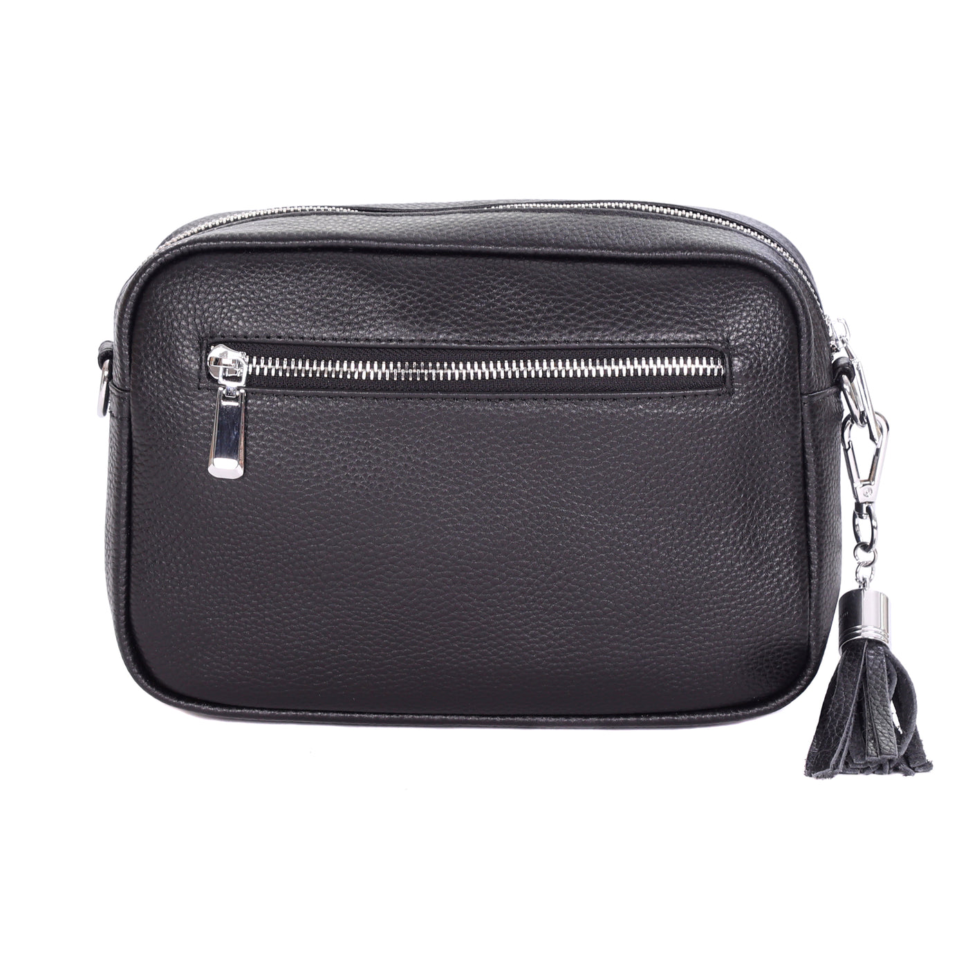 Pom Pom London City Bag Black SILVER HARDWARE-Pom Pom London