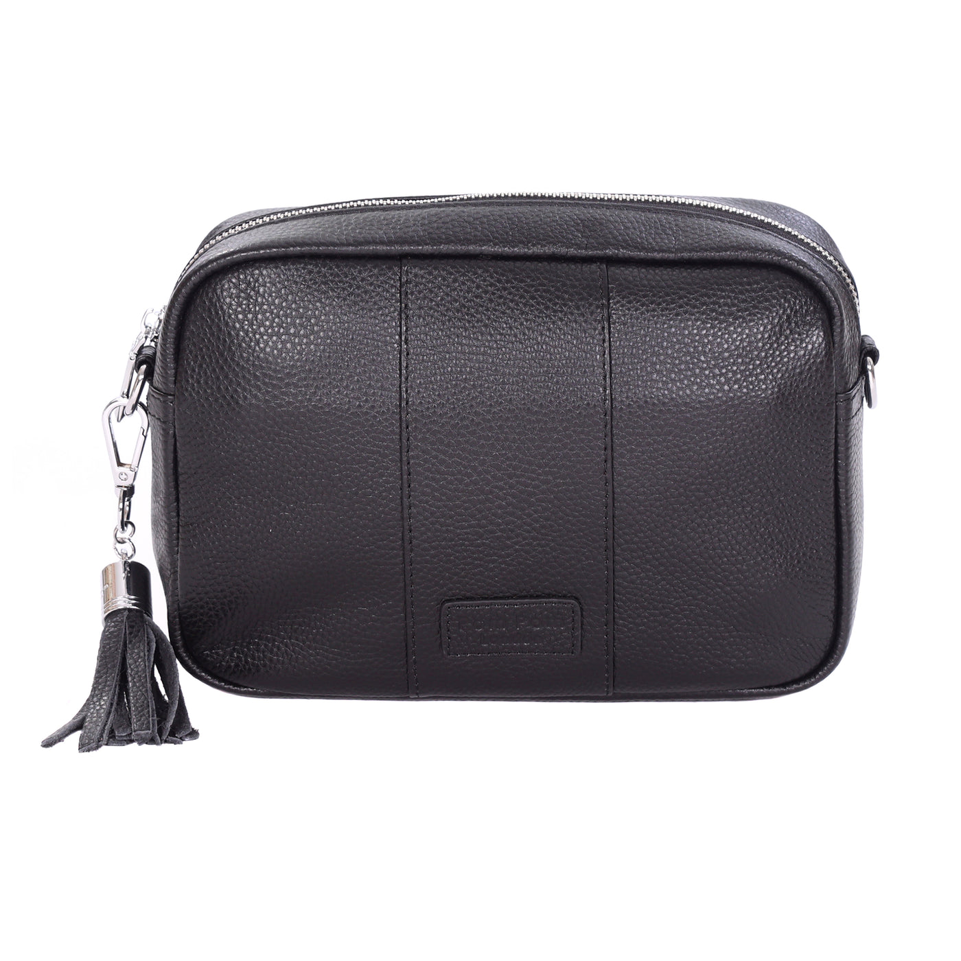 Pom Pom London City Bag Black SILVER HARDWARE-Pom Pom London