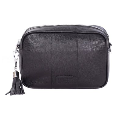 Pom Pom London City Bag Black SILVER HARDWARE-Pom Pom London