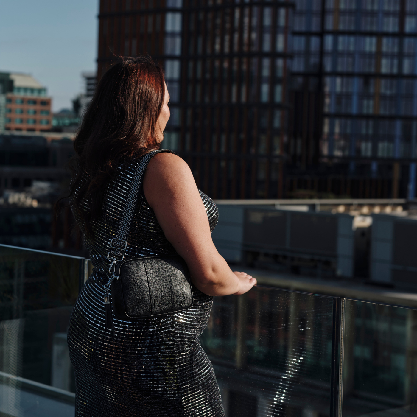 Pom Pom London City Bag Black Silver Hardware-Pom Pom London