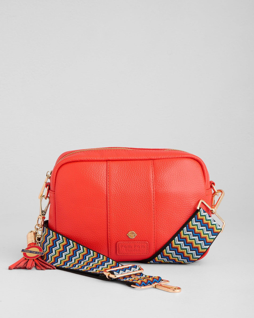 pom Pom Pom London City Bag - Leather Crossbody Bag in Dusky Orchid