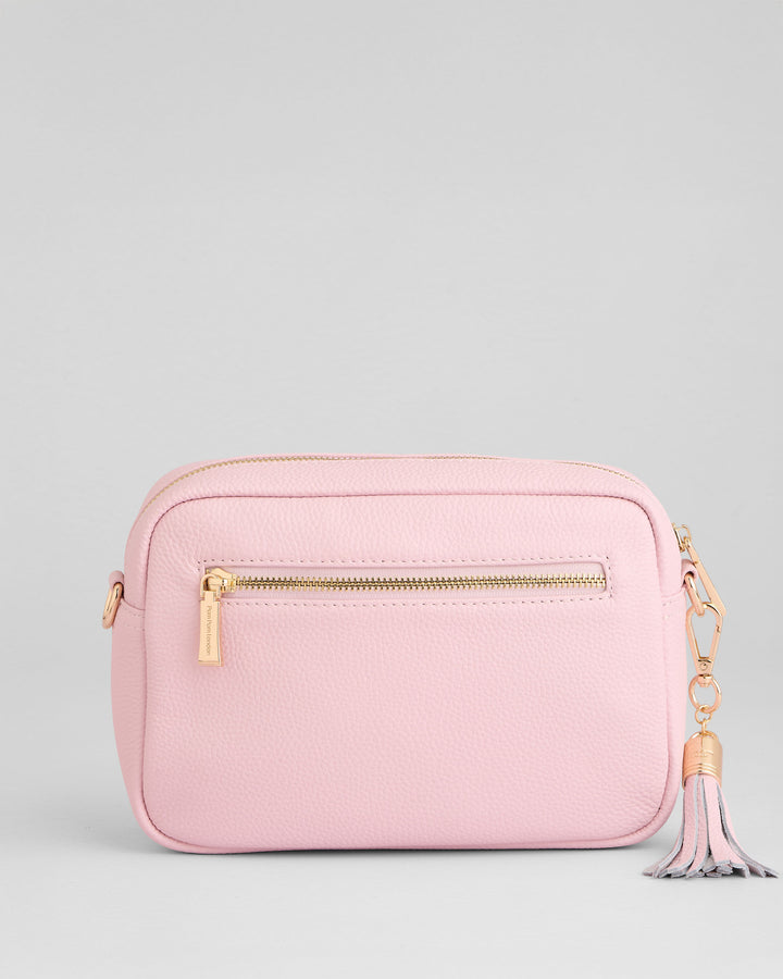 Pom Pom London City Bag - Leather Crossbody Bag In Cherry Blossom Pink