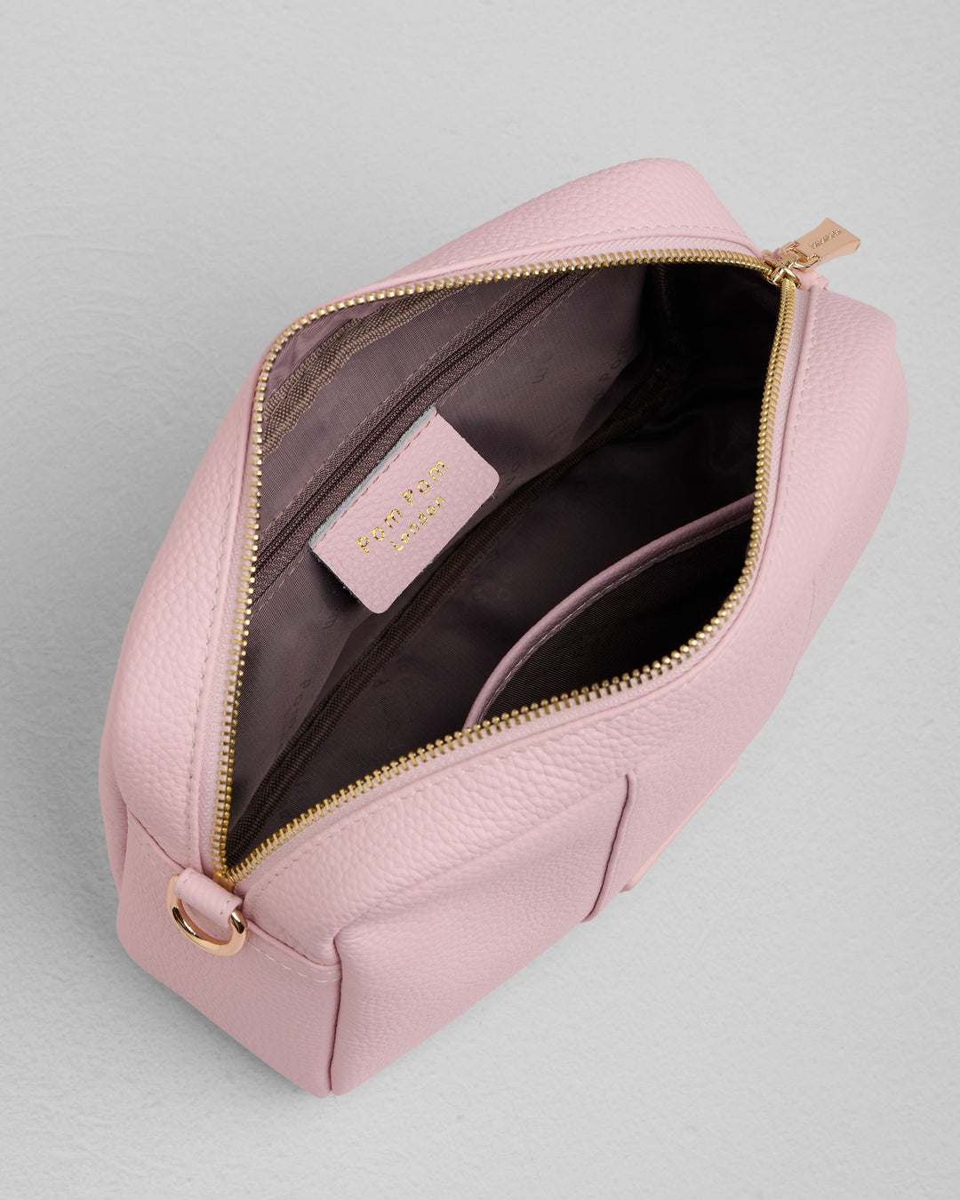 Pom Pom London City Bag - Leather Crossbody Bag In Cherry Blossom Pink