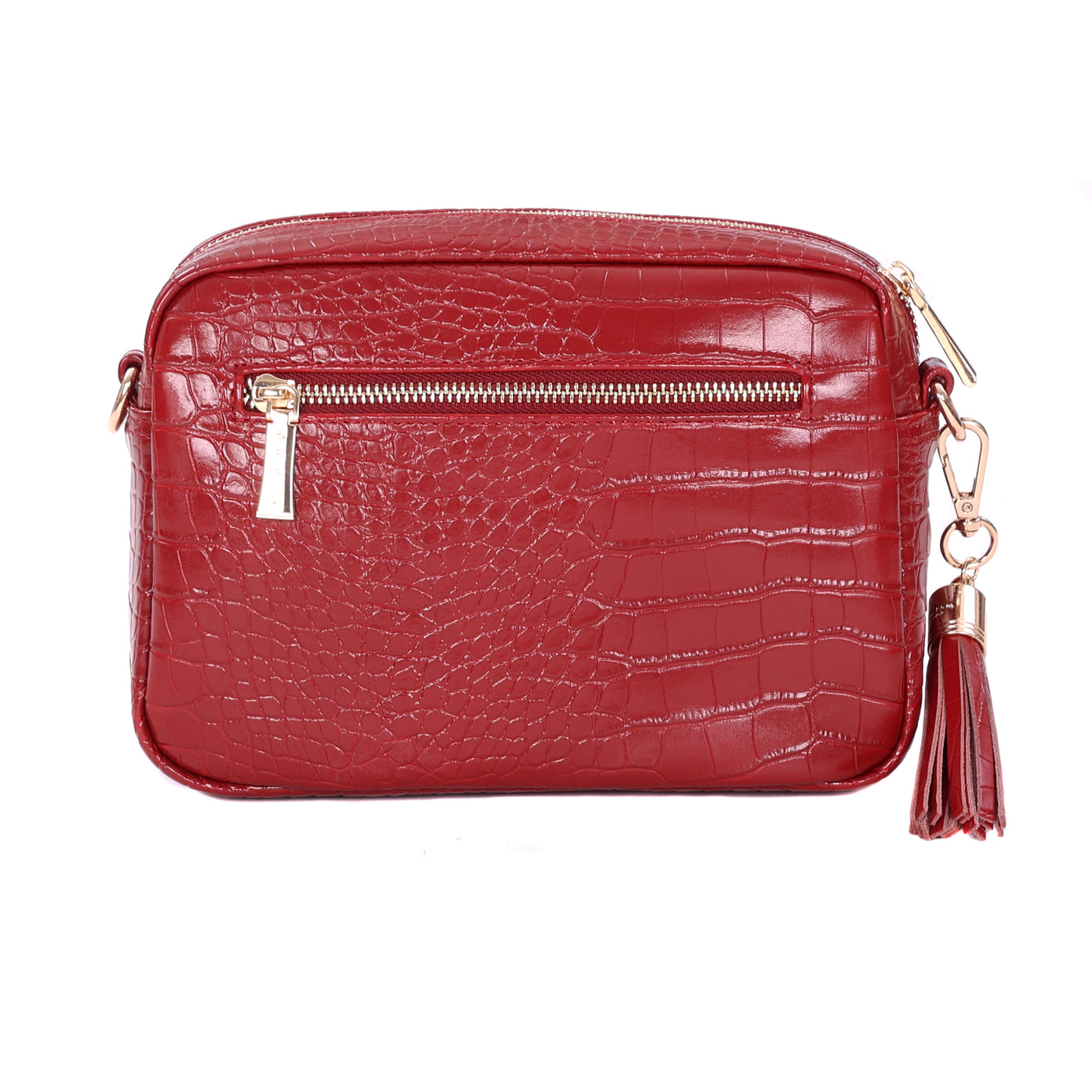 Pom Pom London City Bag Croc Berry Red-Pom Pom London