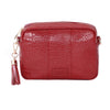 Pom Pom London City Bag Croc Berry Red