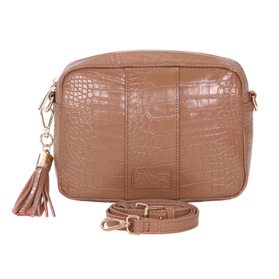 Pom Pom London City Bag Croc Caramel-Pom Pom London