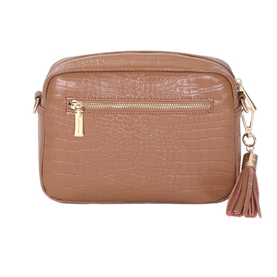 Pom Pom London City Bag Croc Caramel-Pom Pom London