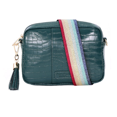 Pom Pom London City Bag Croc Marine Blue-Pom Pom London