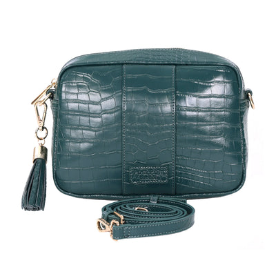 Pom Pom London City - Leather Crossbody bag in Metallic Rose Gold