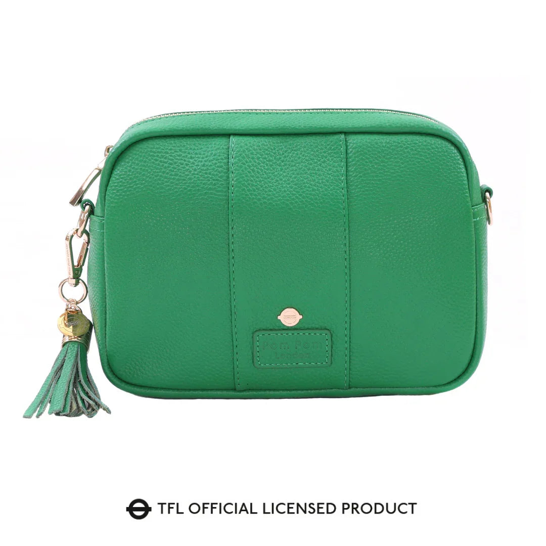 Pom Pom London City Bag - Leather Crossbody bag in District Line Green