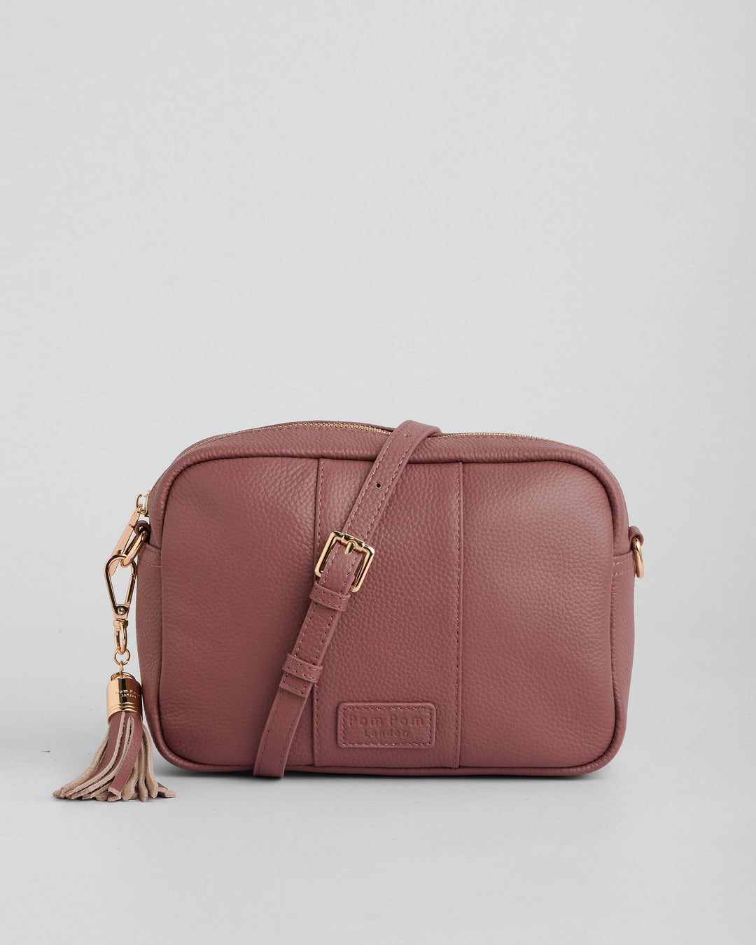 pom Pom Pom London City Bag - Leather Crossbody Bag in Dusky Orchid