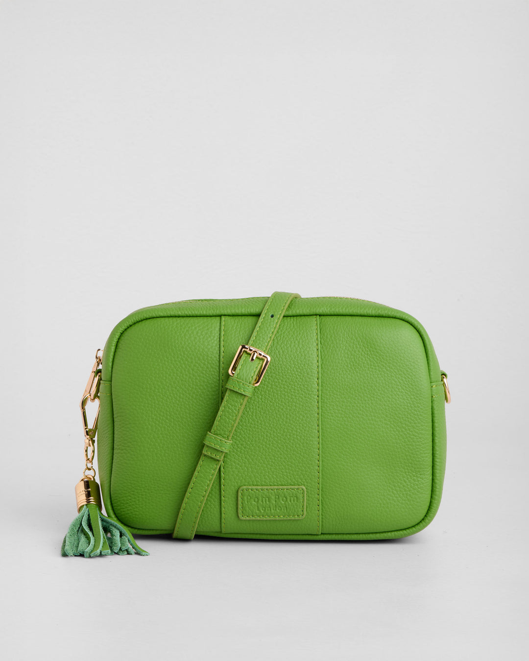 ポム Pom Pom London City Bag - Leather Crossbody Bag In Frog Green