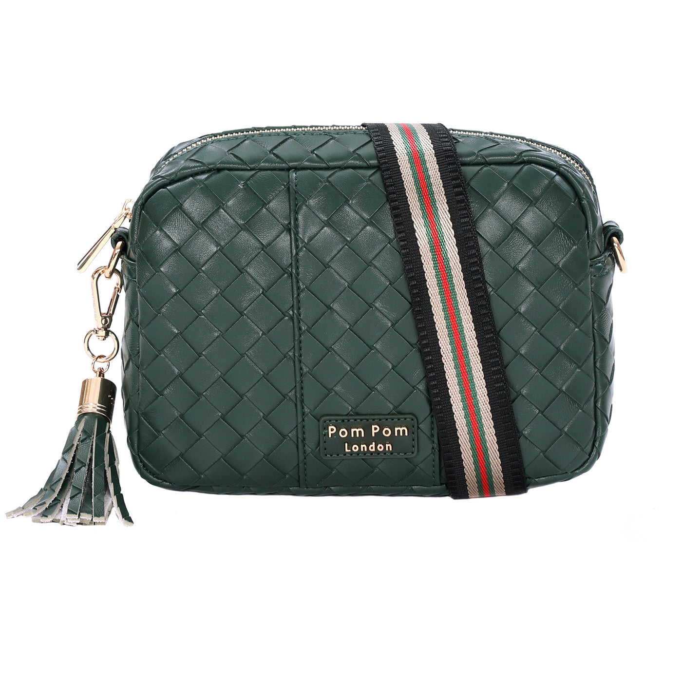 Pom Pom London City Bag Lattice Green-Pom Pom London