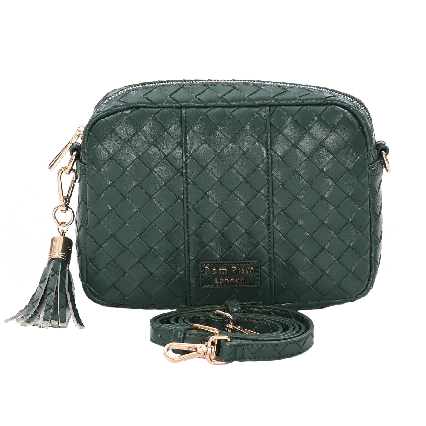 Pom Pom London City Bag Lattice Green-Pom Pom London
