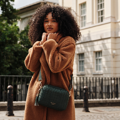 Pom Pom London City Bag Lattice Green-Pom Pom London