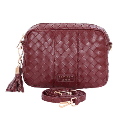 Pom Pom London City Bag Lattice Wine-Pom Pom London