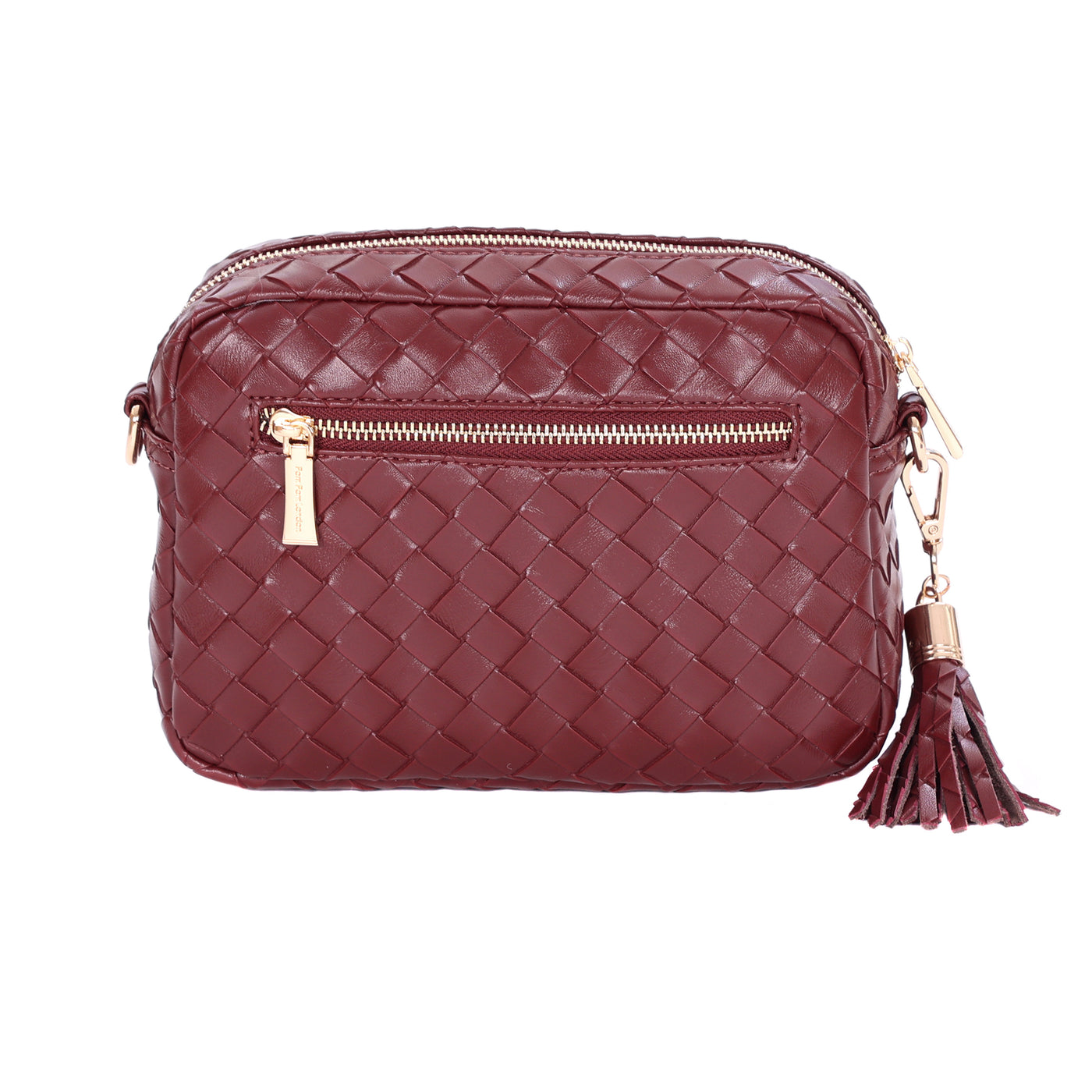 Pom Pom London City Bag Lattice Wine-Pom Pom London