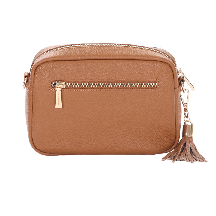 Pom Pom London City - Leather Crossbody bag in Leopard Print Faux