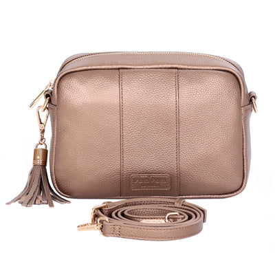 Pom Pom London City Bag Metallic Bronze-Pom Pom London