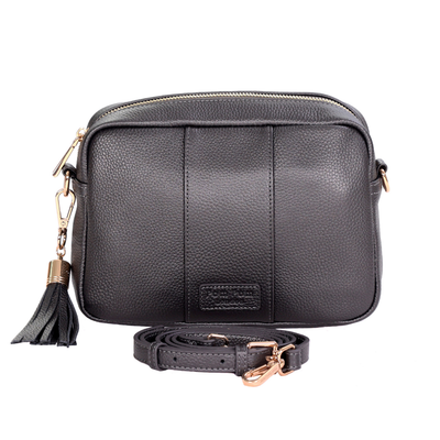 Pom Pom London City Bag Metallic Pewter-Pom Pom London