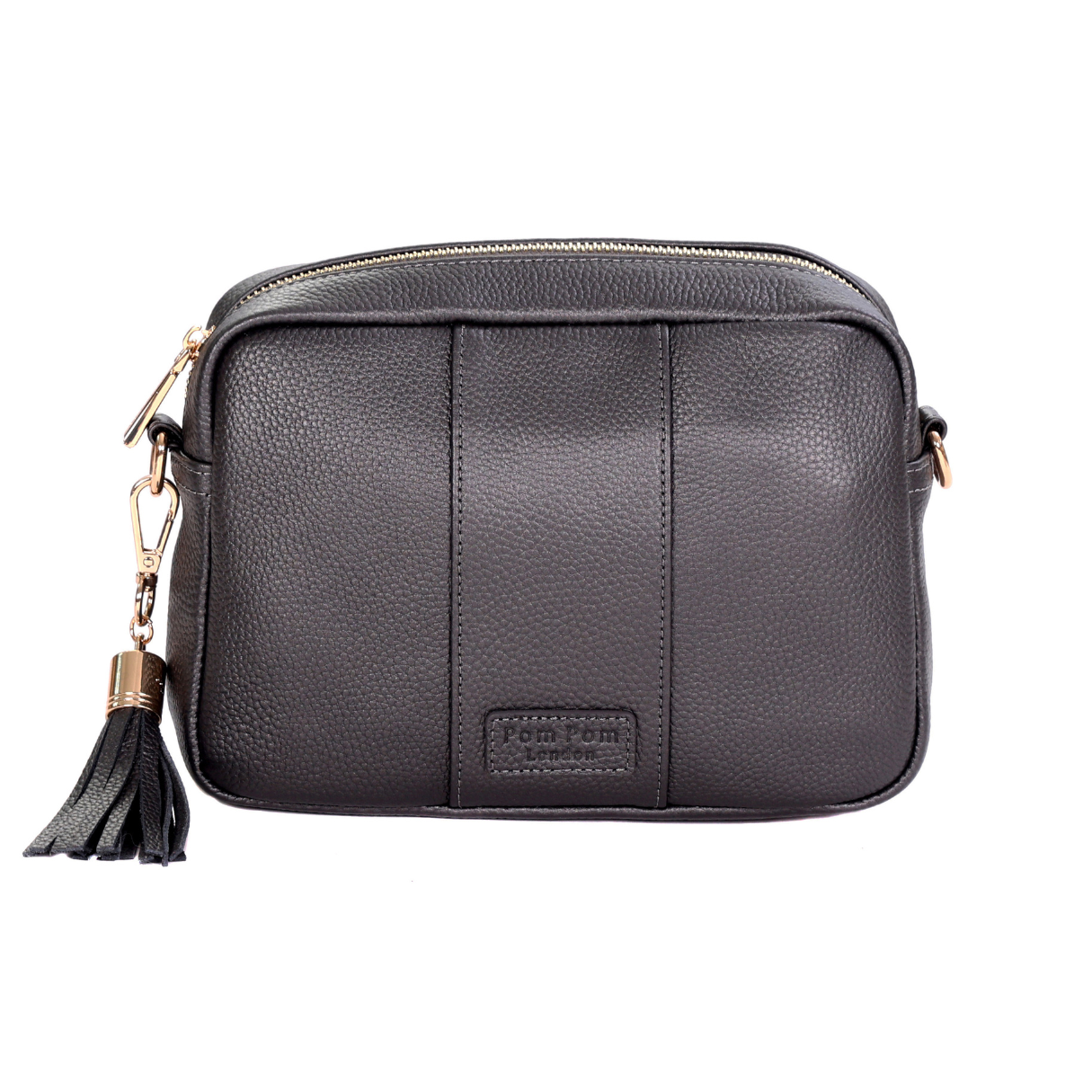 Pom Pom London City Bag Metallic Pewter-Pom Pom London