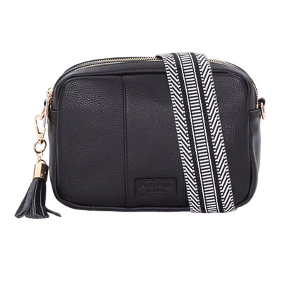 Pom Pom London Duo Zip City Bag Black-Pom Pom London