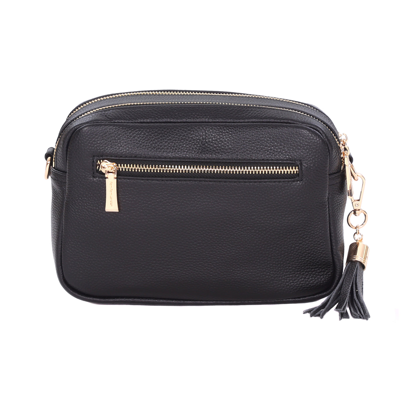 Pom Pom London Duo Zip City Bag Black-Pom Pom London