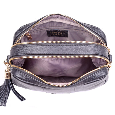 Pom Pom London City Duo Zip Bag Black-Pom Pom London