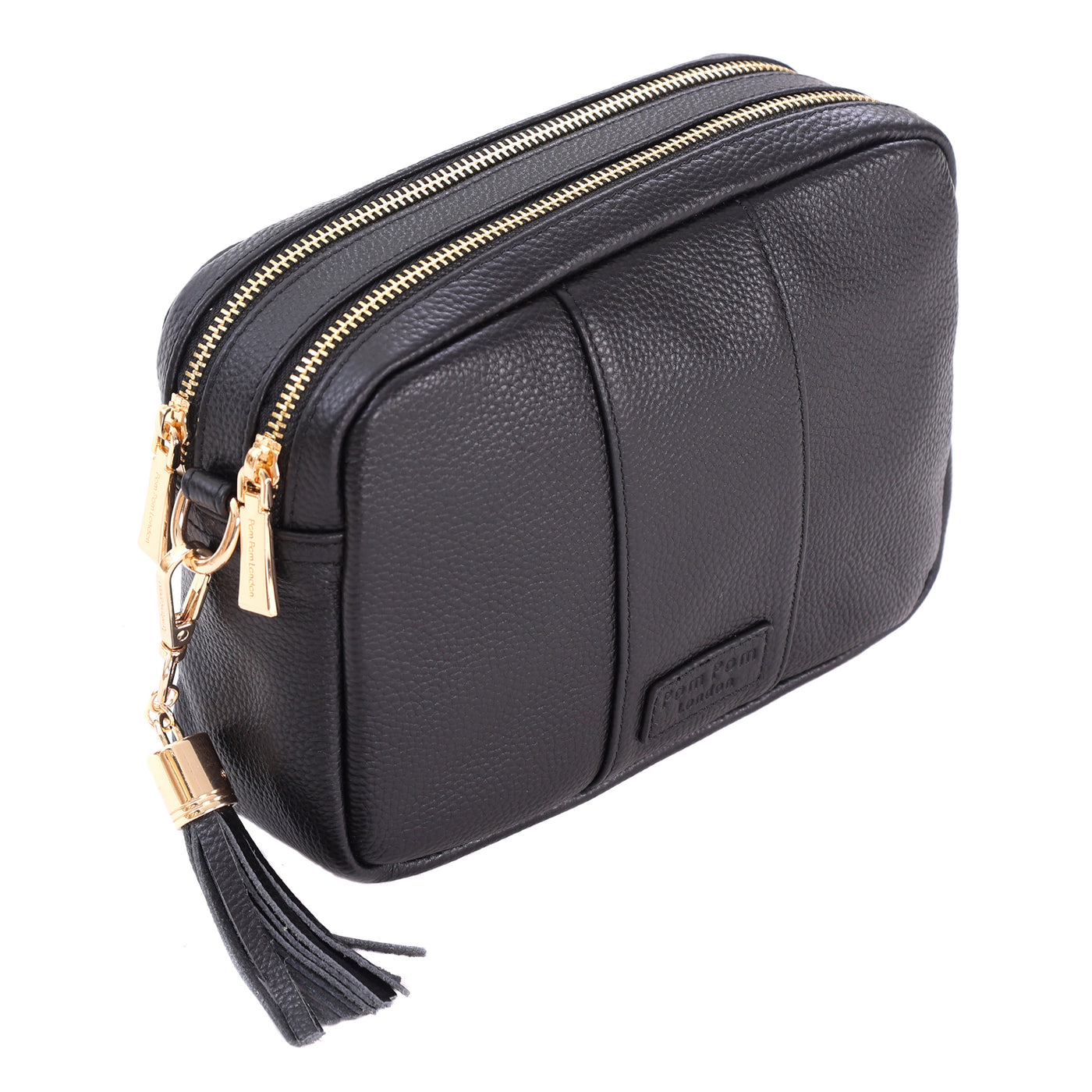 Pom Pom London Duo Zip City Bag Black-Pom Pom London
