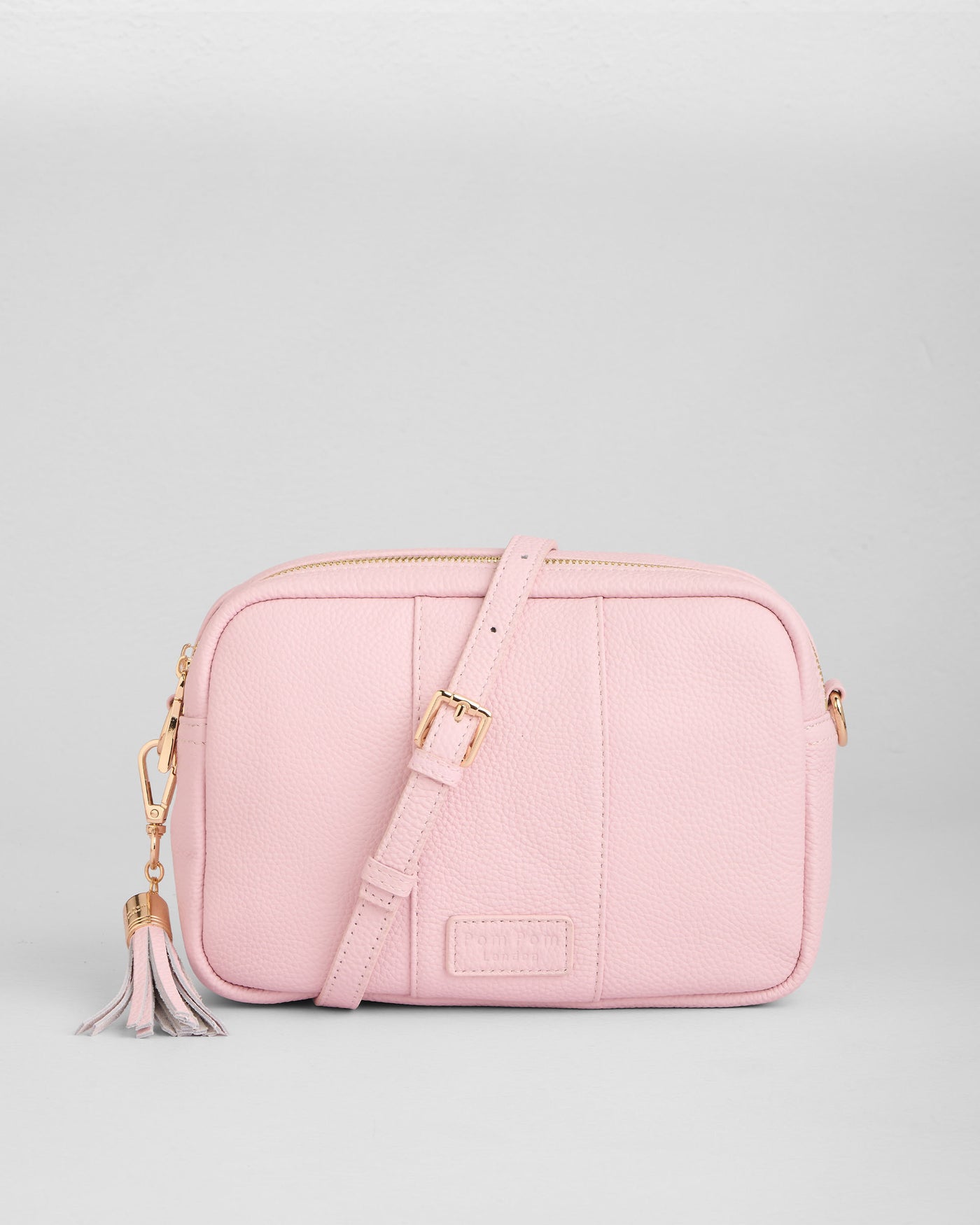 Pom Pom London Duo Zip City Bag - Leather Crossbody bag in Cherry ...