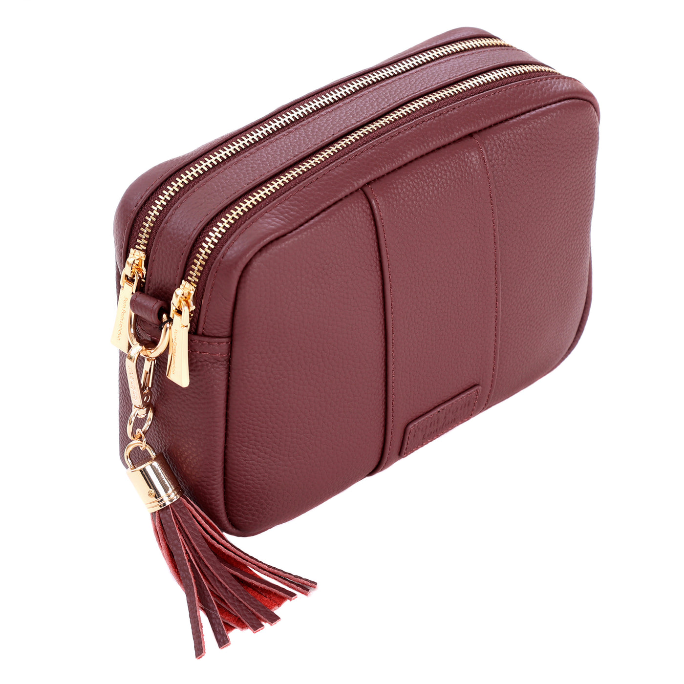 Pom Pom London Duo Zip City Bag Deep Burgundy-Pom Pom London