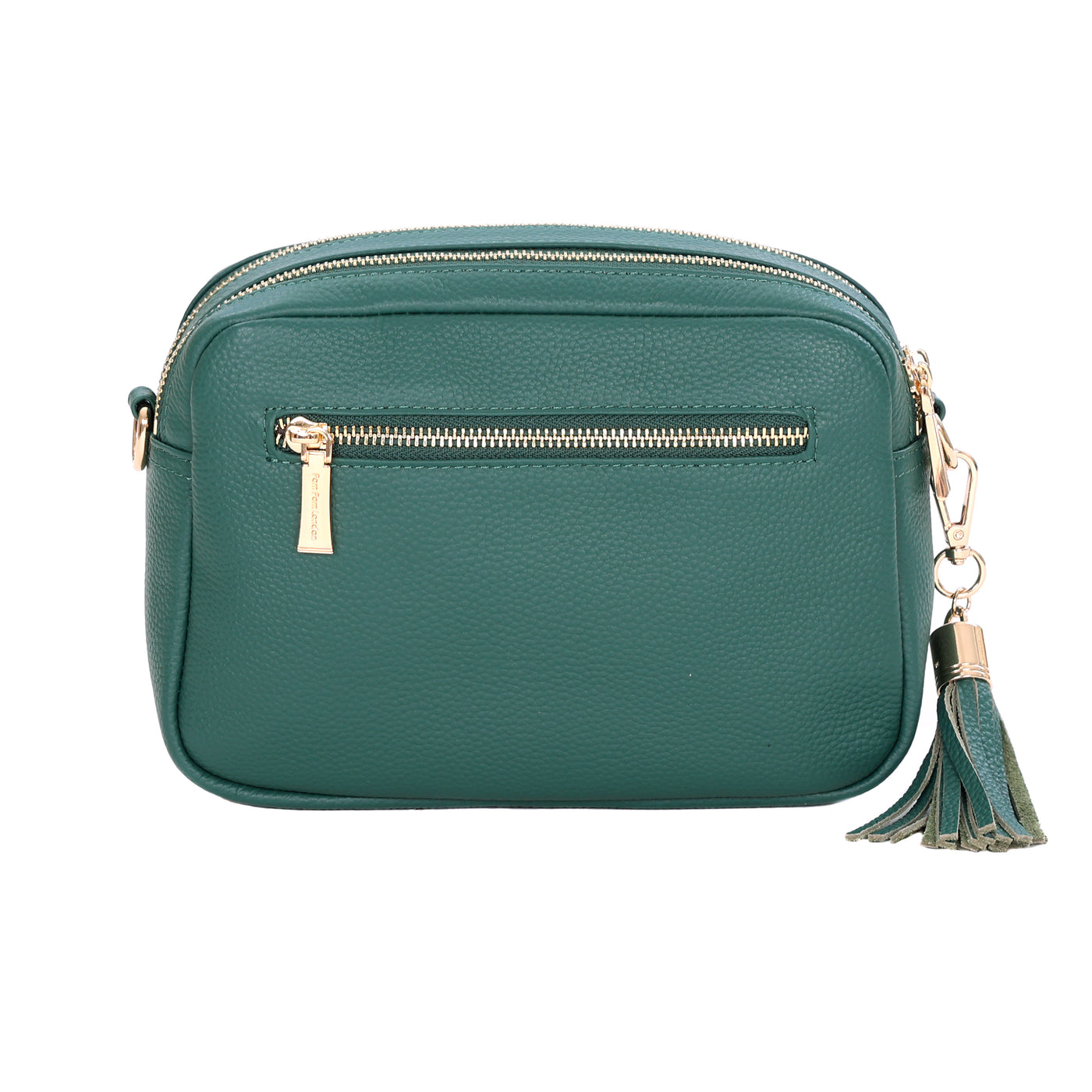 Pom Pom London Duo Zip City Bag Madeira Green-Pom Pom London