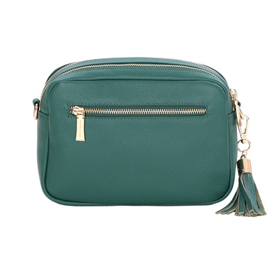 Pom Pom London Duo Zip City Bag Madeira Green-Pom Pom London